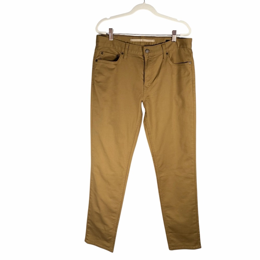 Banana Republic Factory Travel Jean Chino Pants Mens 32/32 Slim Fit Tan Washwell